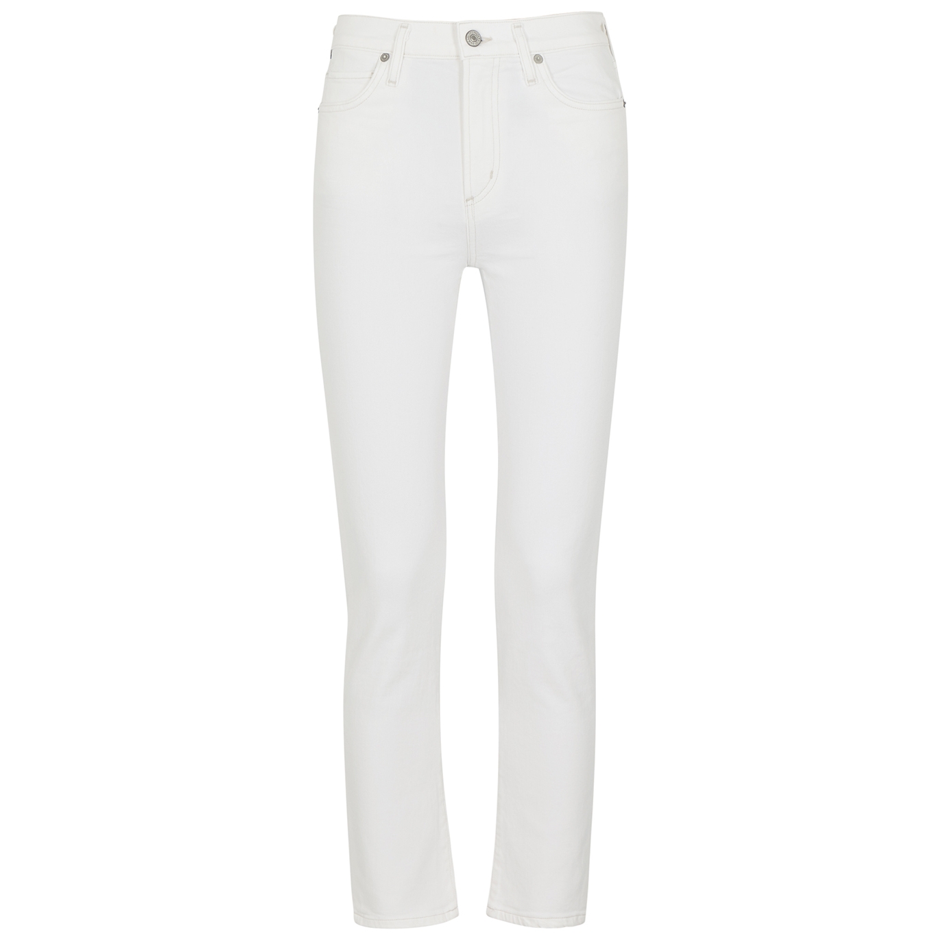 Citizens Of Humanity Harlow White Cropped Slim-leg Jeans - W28