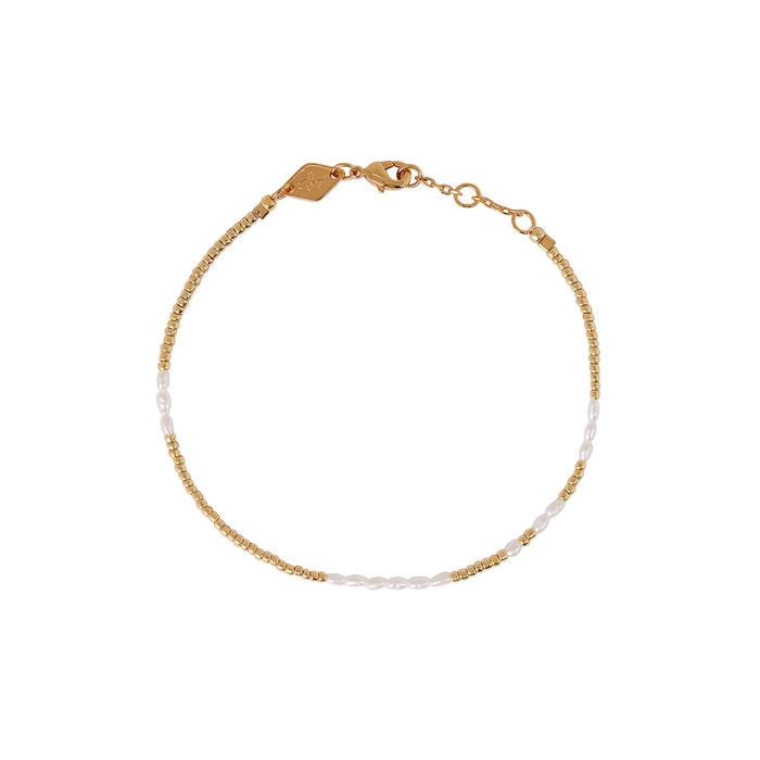 ANNI LU Asym 18kt gold-plated bracelet