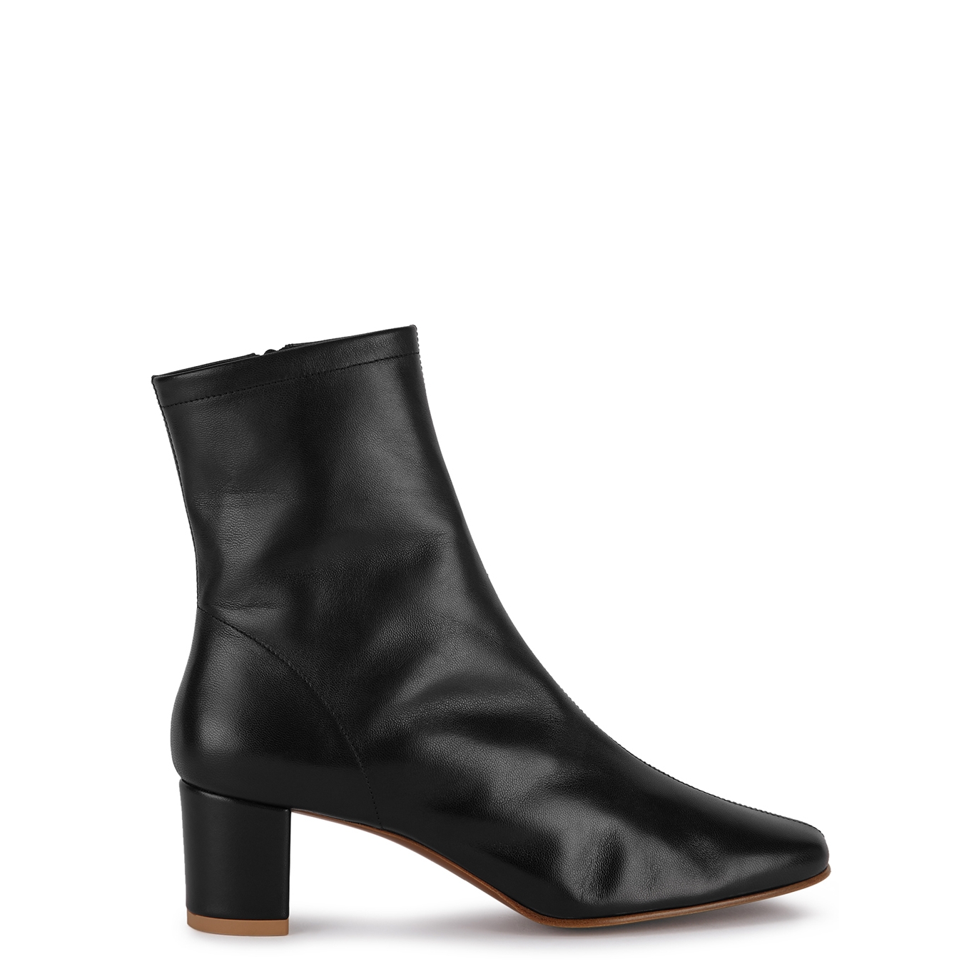 BY FAR Sofia 65 Black Leather Ankle Boots - 6