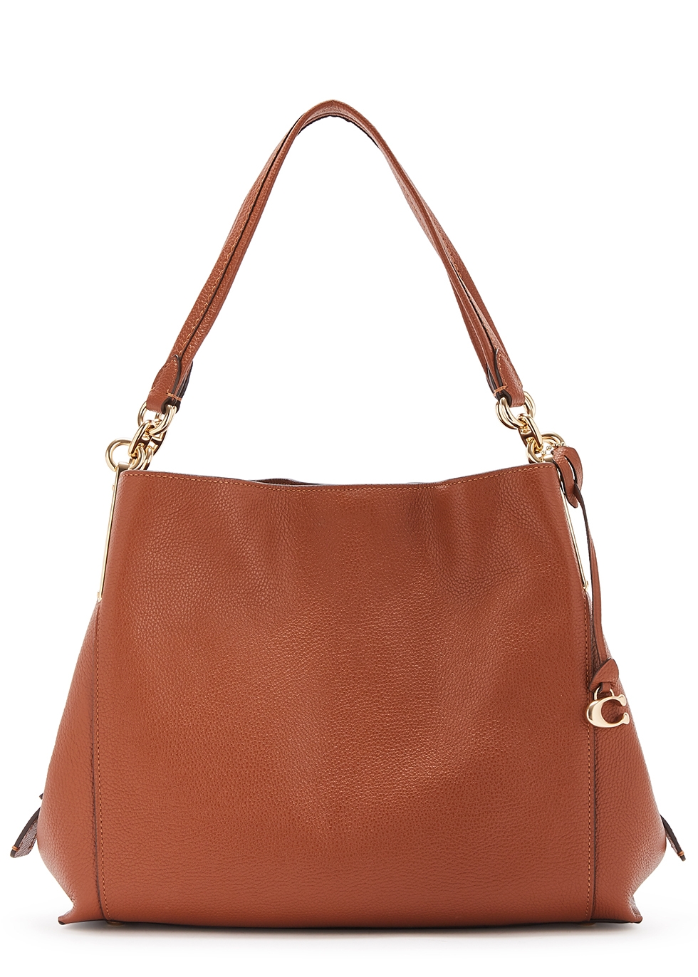 Dalton brown leather hobo bag