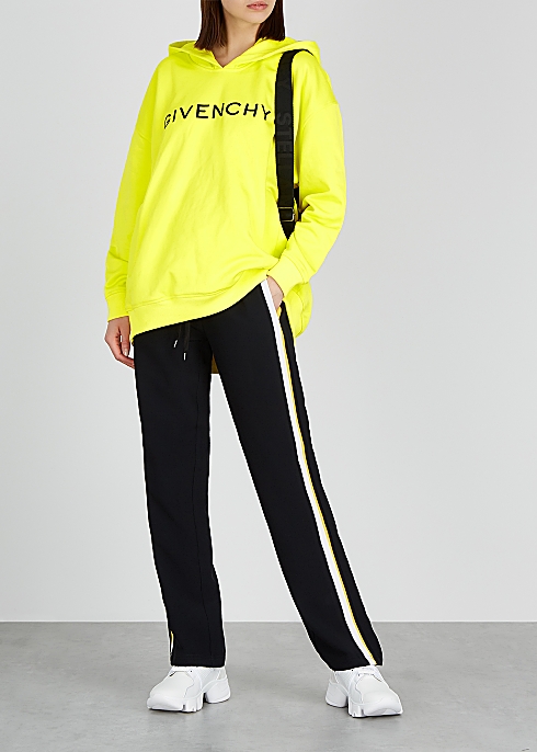 Embroidered hooded stretch-jersey sweatshirt - Givenchy