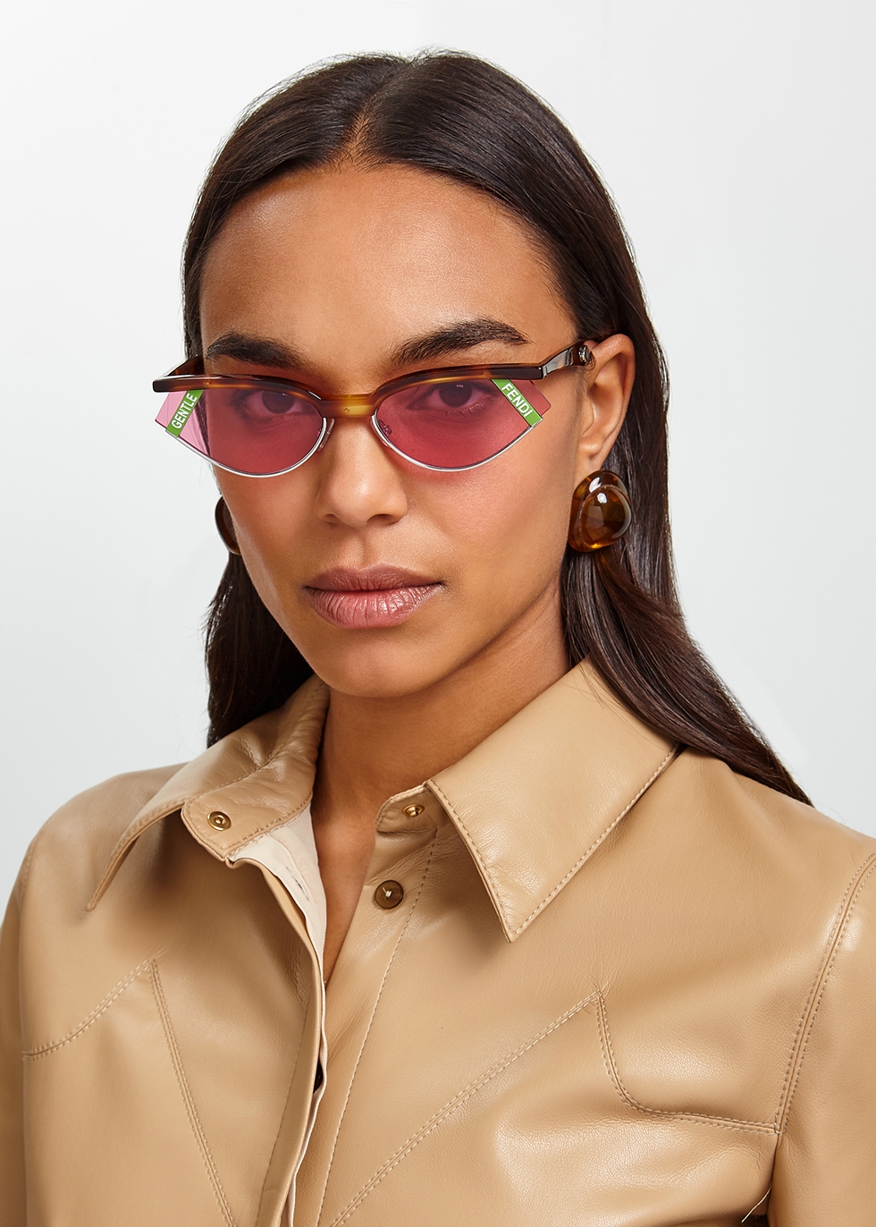 fendi pink cat eye sunglasses