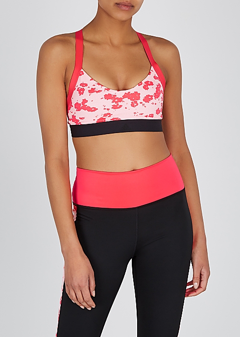 All Me coral stretch-jersey bra top - adidas Training