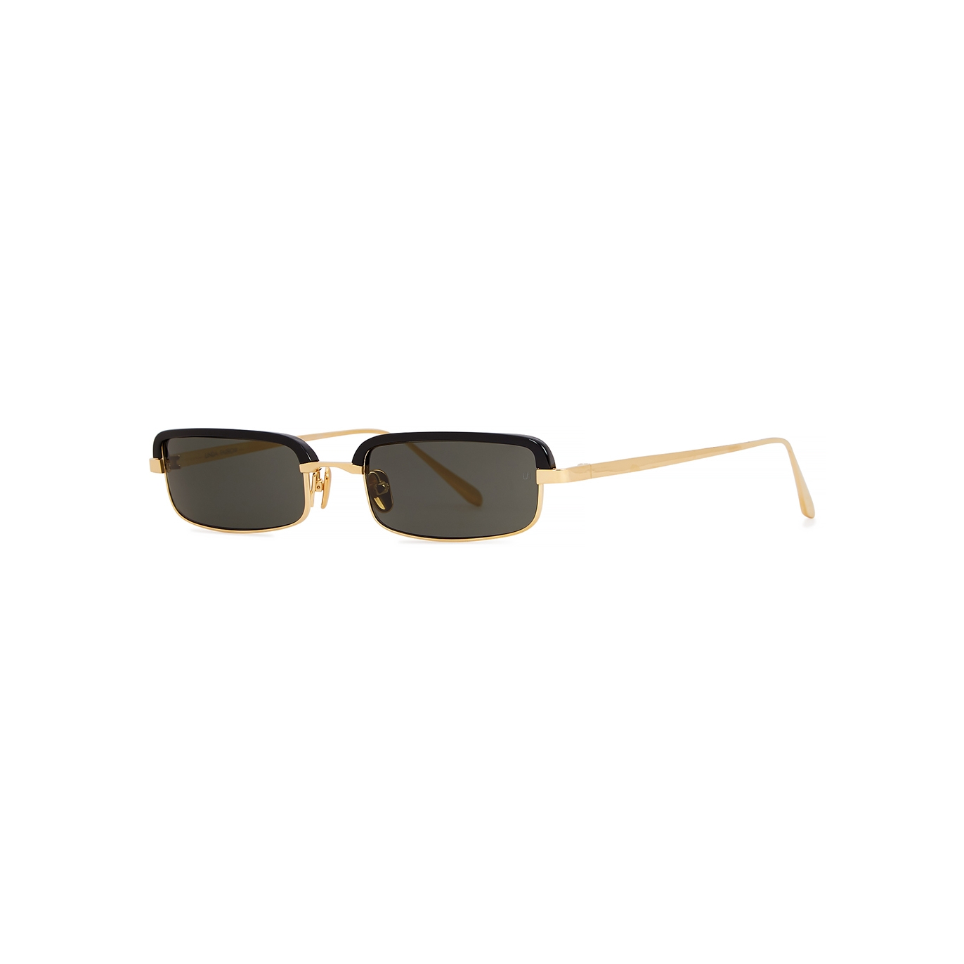 Linda Farrow Luxe 968 C1 Rectangle-frame Sunglasses, Sunglasses, Black