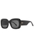 Black square-frame sunglasses - Linda Farrow Luxe