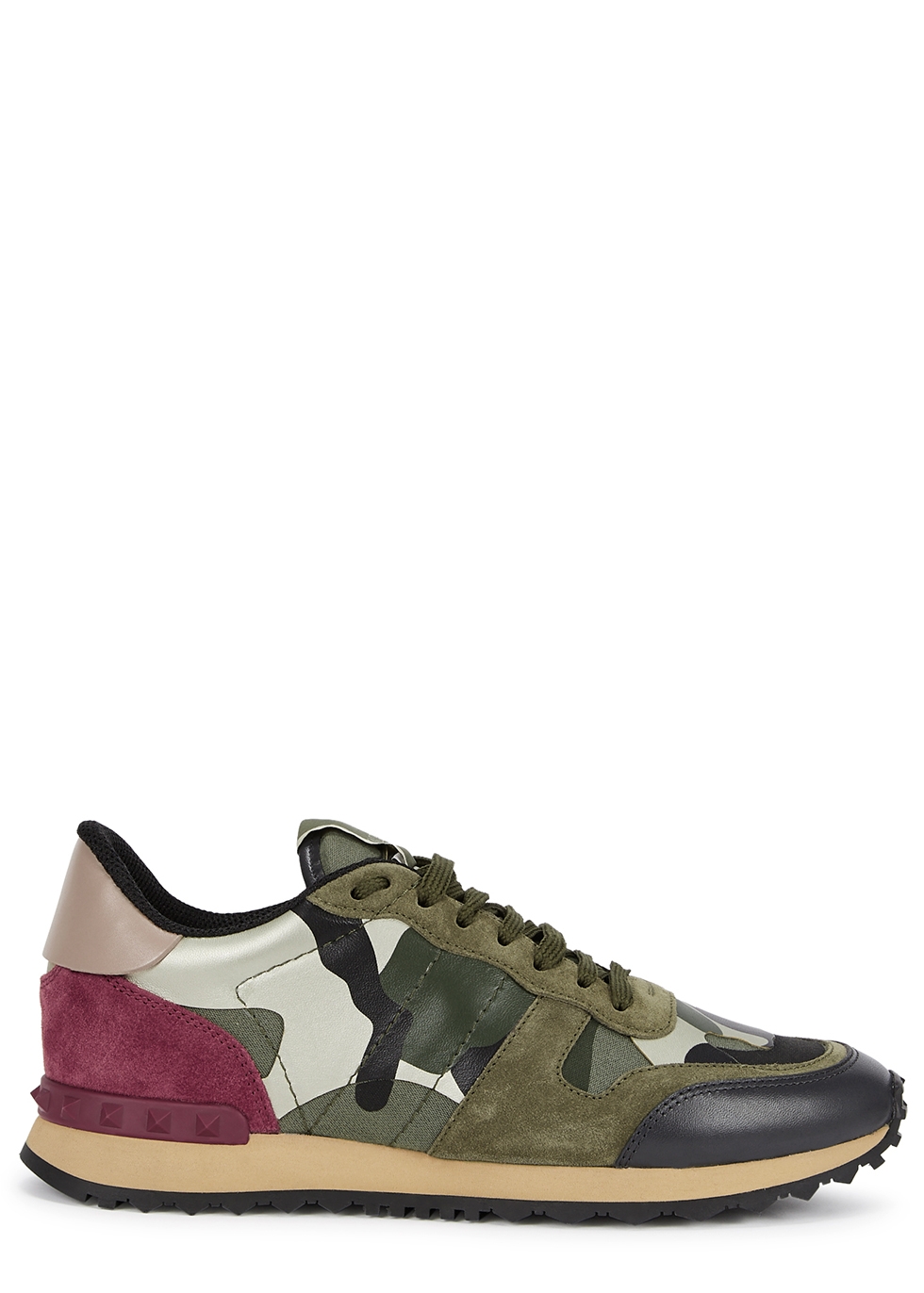 Valentino Garavani Runner camouflage-print suede sneakers