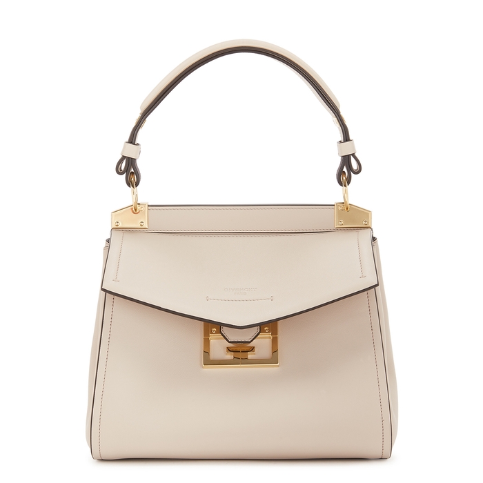 Givenchy Mystic Small Taupe Leather Top Handle Bag In Natural | ModeSens