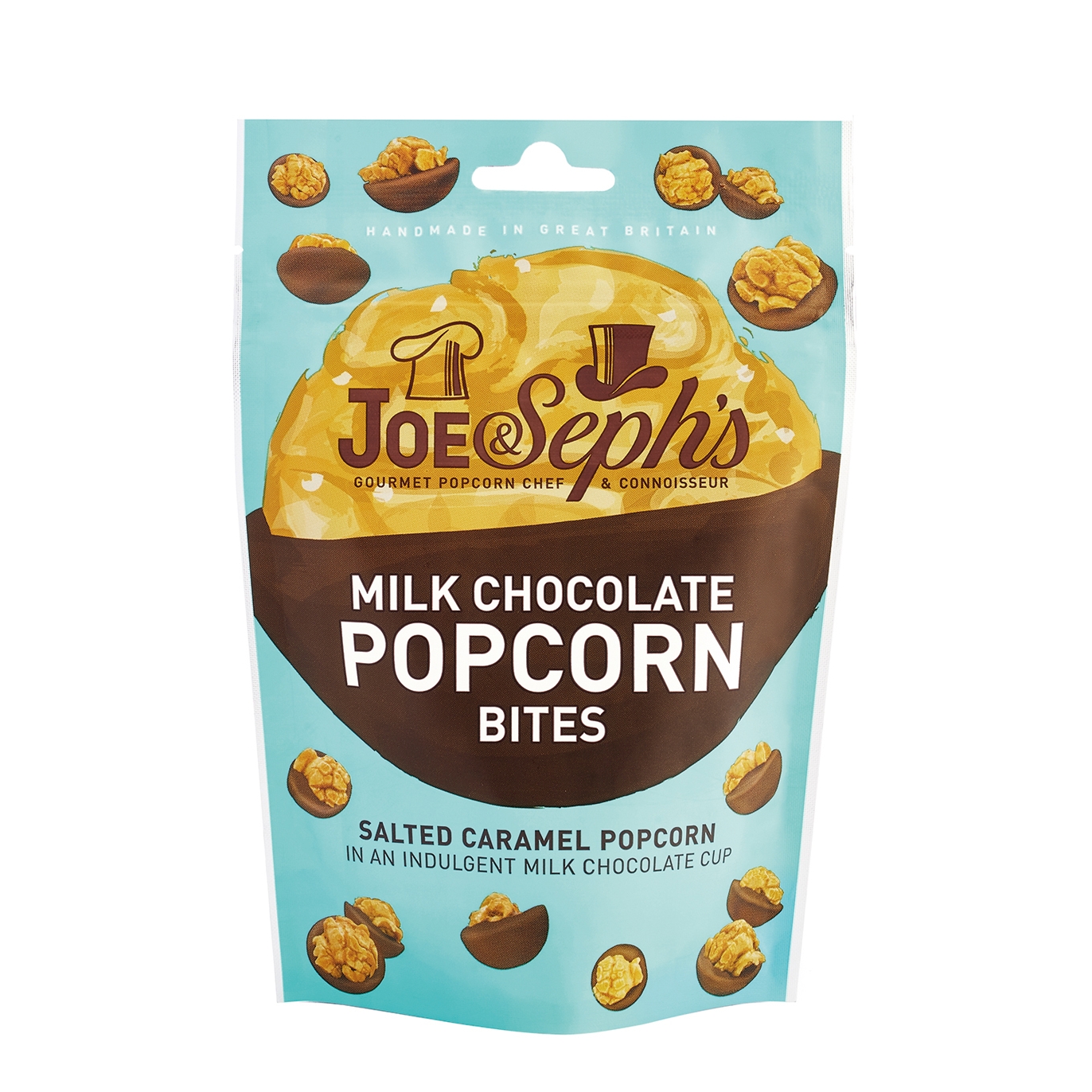Joe & Seph's Milk Chocolate Salted Caramel Popcorn Bites 63g