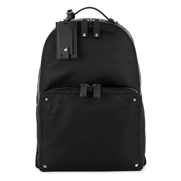 Valentino Garavani Black Nylon Backpack | ModeSens