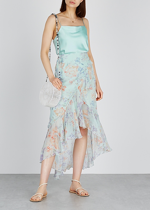 Caily floral-print chiffon wrap skirt - Alice + Olivia