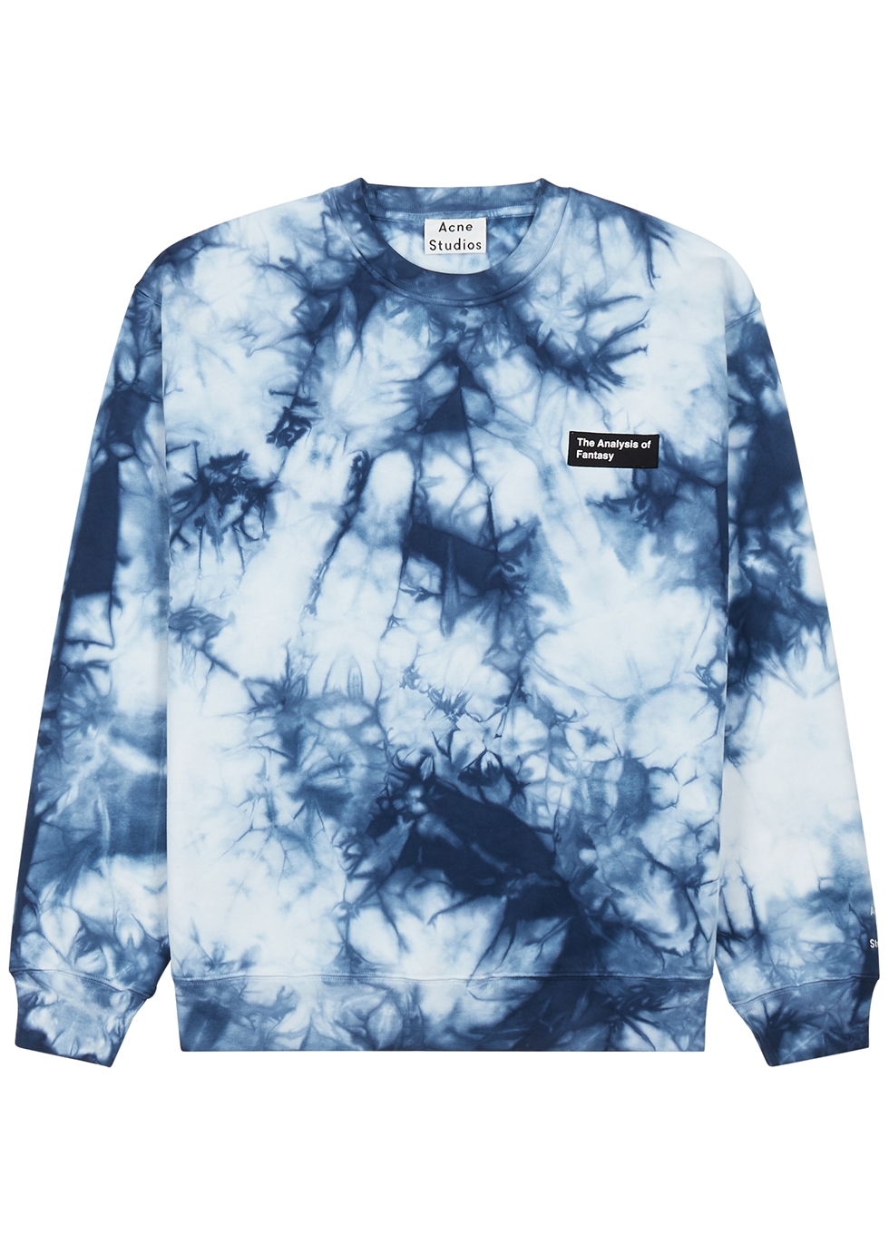 Acne Studios Forba Blue Tie-dye Cotton Sweatshirt | ModeSens