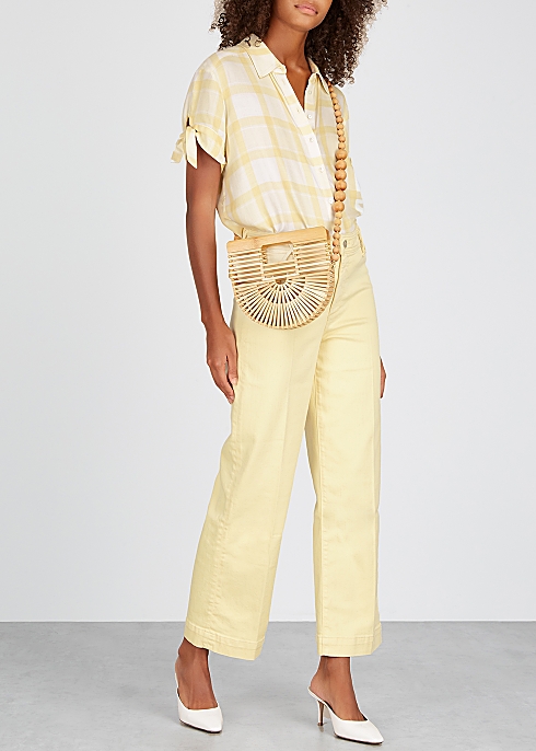 Nellie yellow wide-leg jeans - Paige