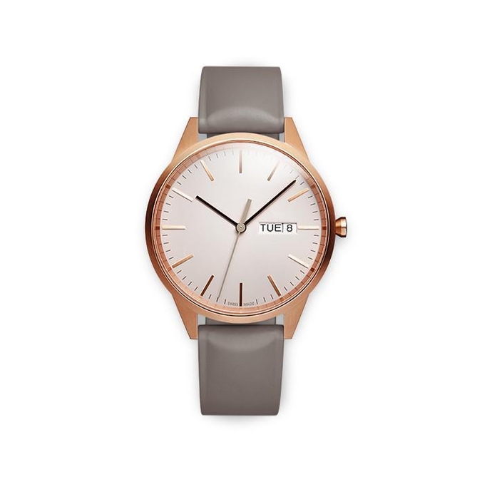 UNIFORM WARES MENS C40 DAY DATE WATCH ROSE GOLD,3070187
