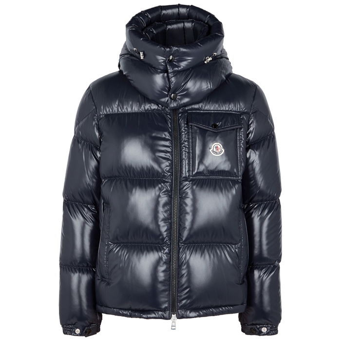 Moncler Montbeliard Navy Quilted Shell Jacket | ModeSens
