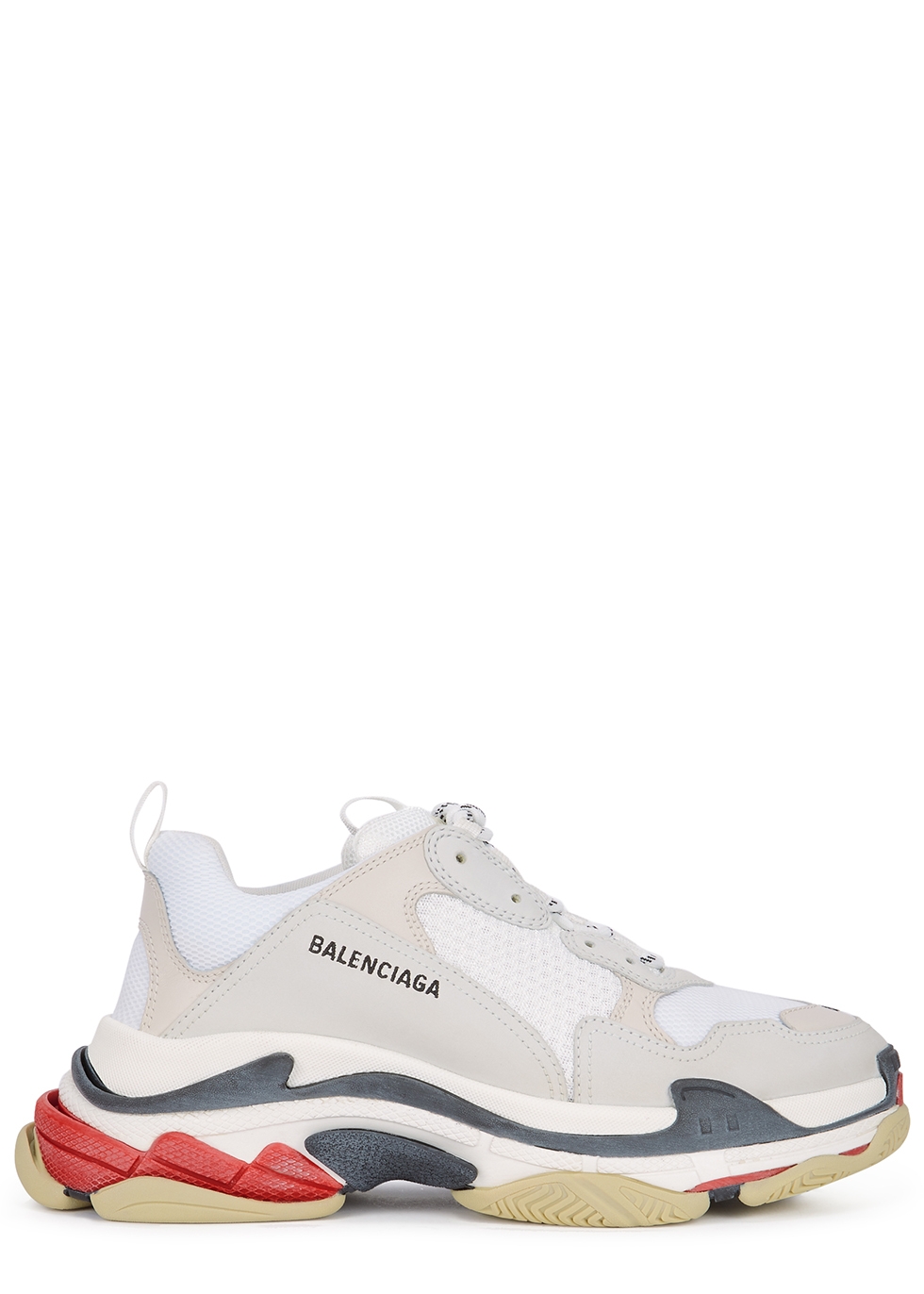 Balenciaga Leather Blue And Grey Triple S Sneakers Lyst