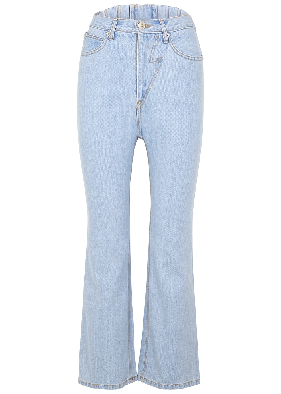 pushBUTTON Blue corset-back bootcut jeans - Harvey Nichols