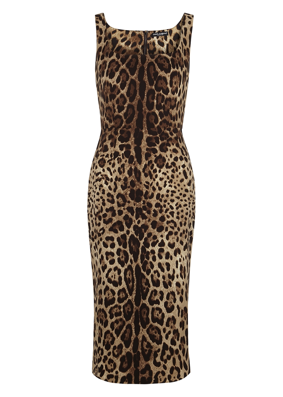 Dolce & Gabbana Leopard-print stretch-silk midi dress - Harvey Nichols