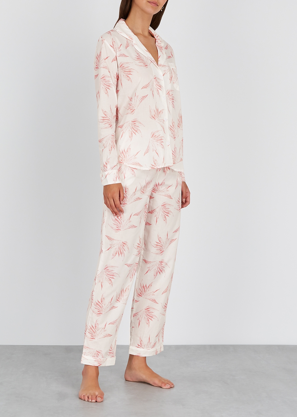 Desmond & Dempsey Deia printed cotton pyjama set - Harvey Nichols
