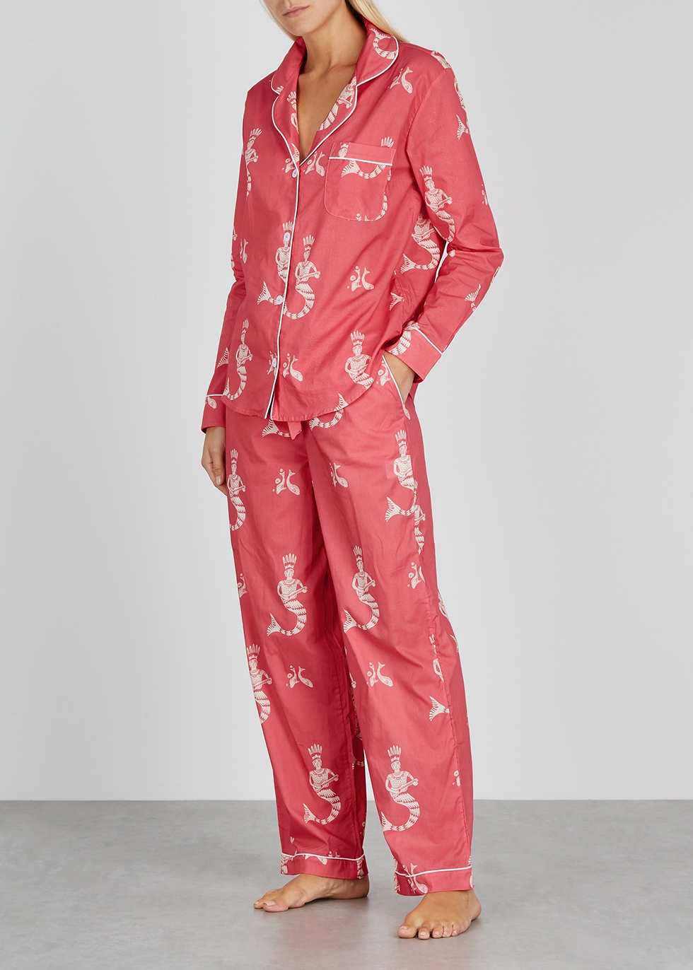 Sirena printed cotton pyjama set - Desmond & Dempsey