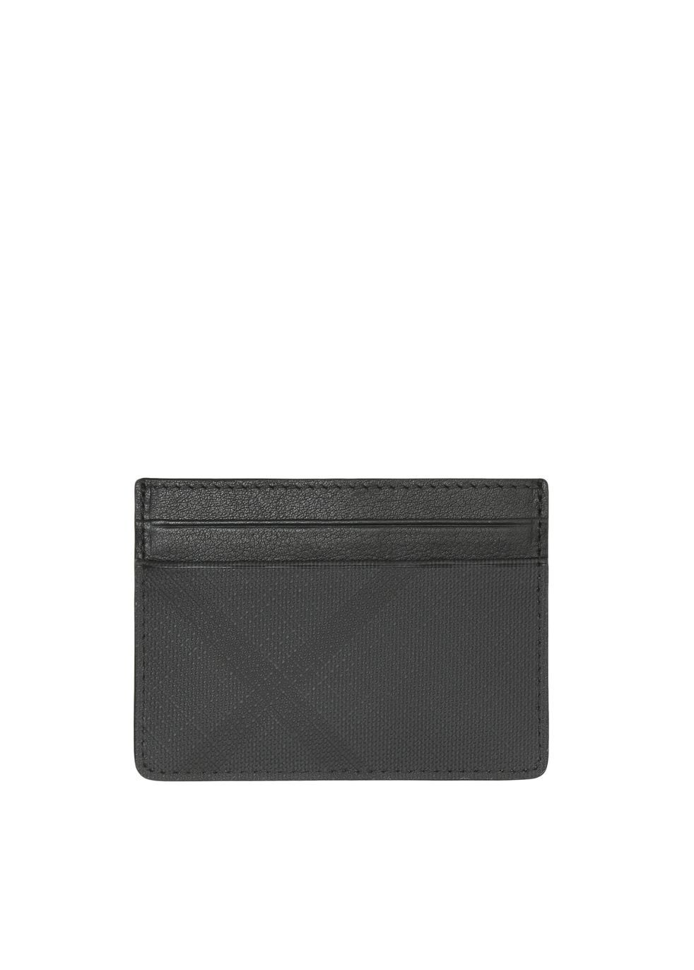 check embossed leather card case