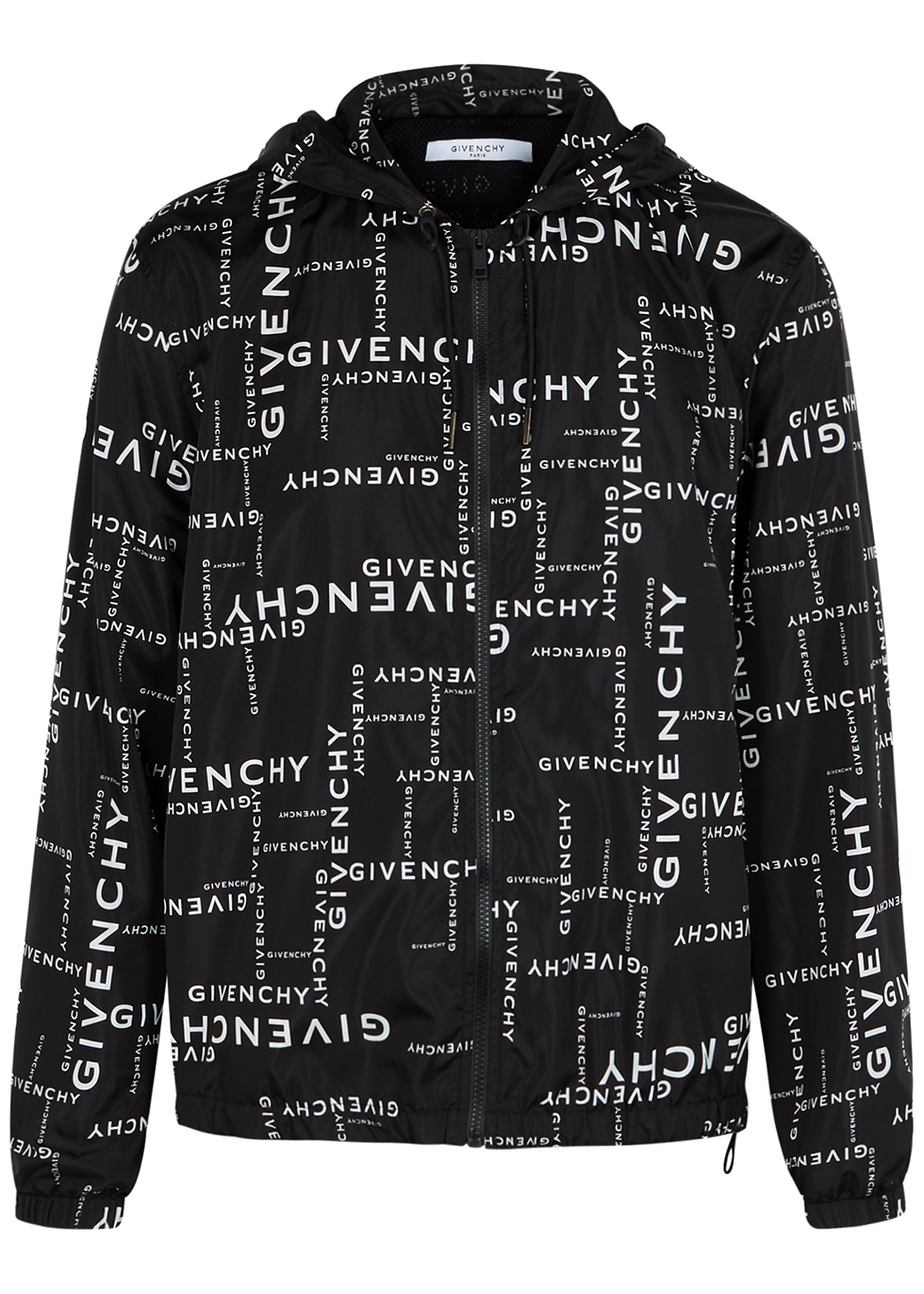 Givenchy Black logo-print shell jacket - Harvey Nichols