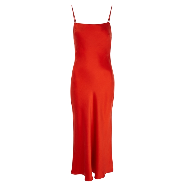 Bec & Bridge Classic red silk midi dress