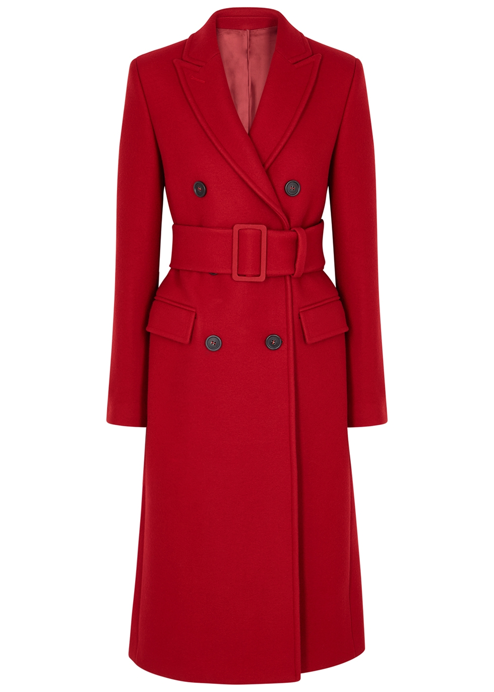 Helmut Lang Red double-breasted wool-blend coat - Harvey Nichols