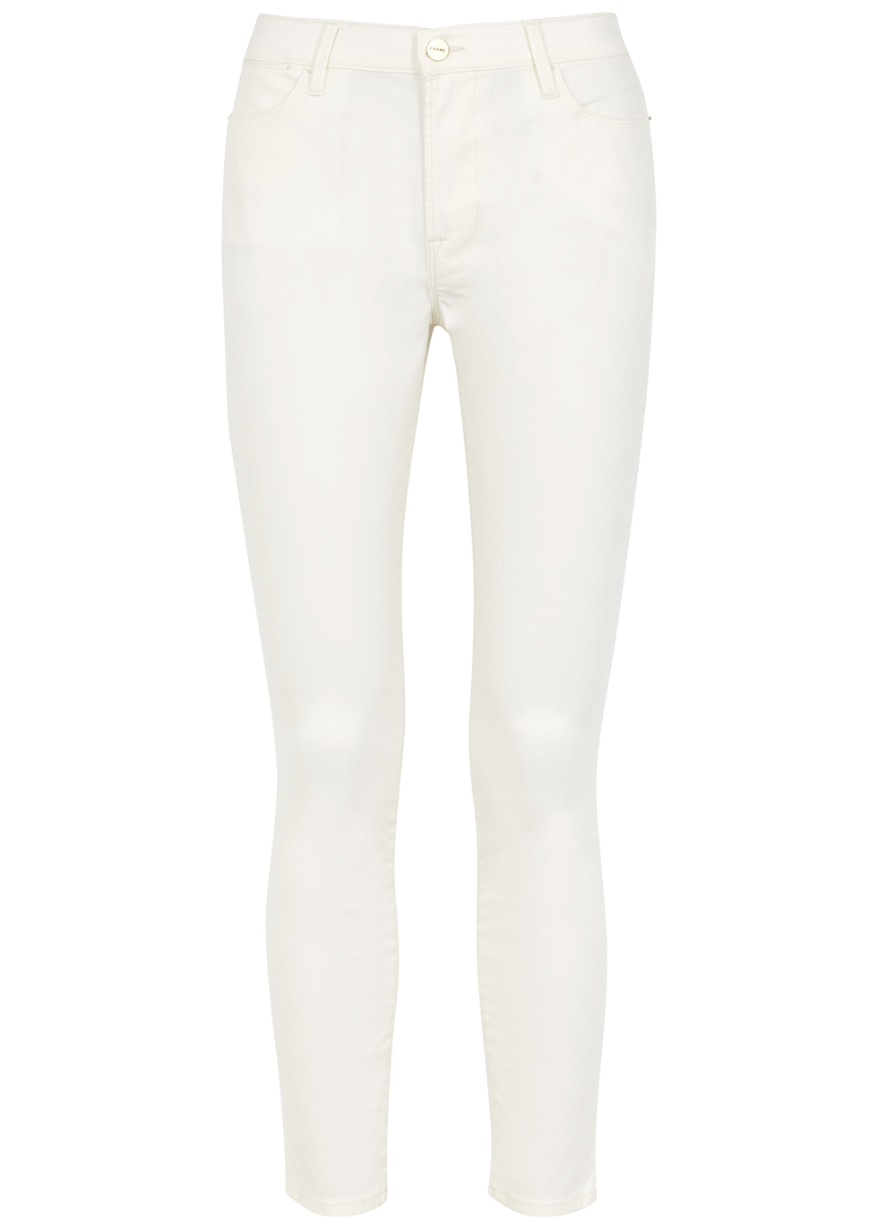 white coated skinny jeans