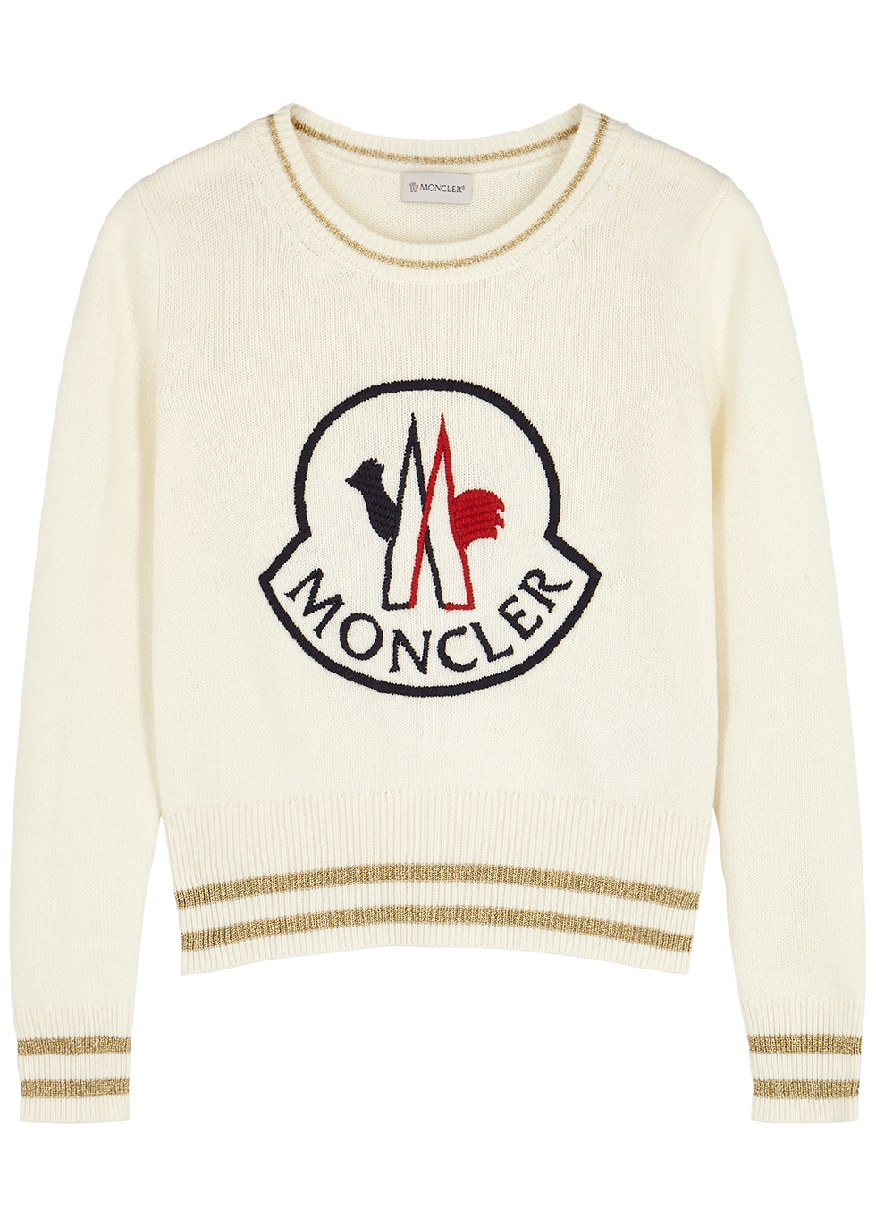 Moncler Maglione logo-embroidered wool 