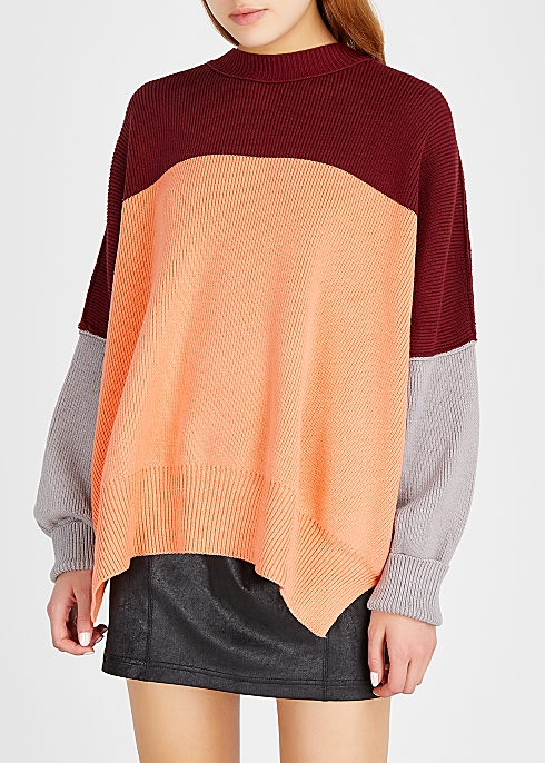 Easy Street panelled cotton-blend jumper - Free People