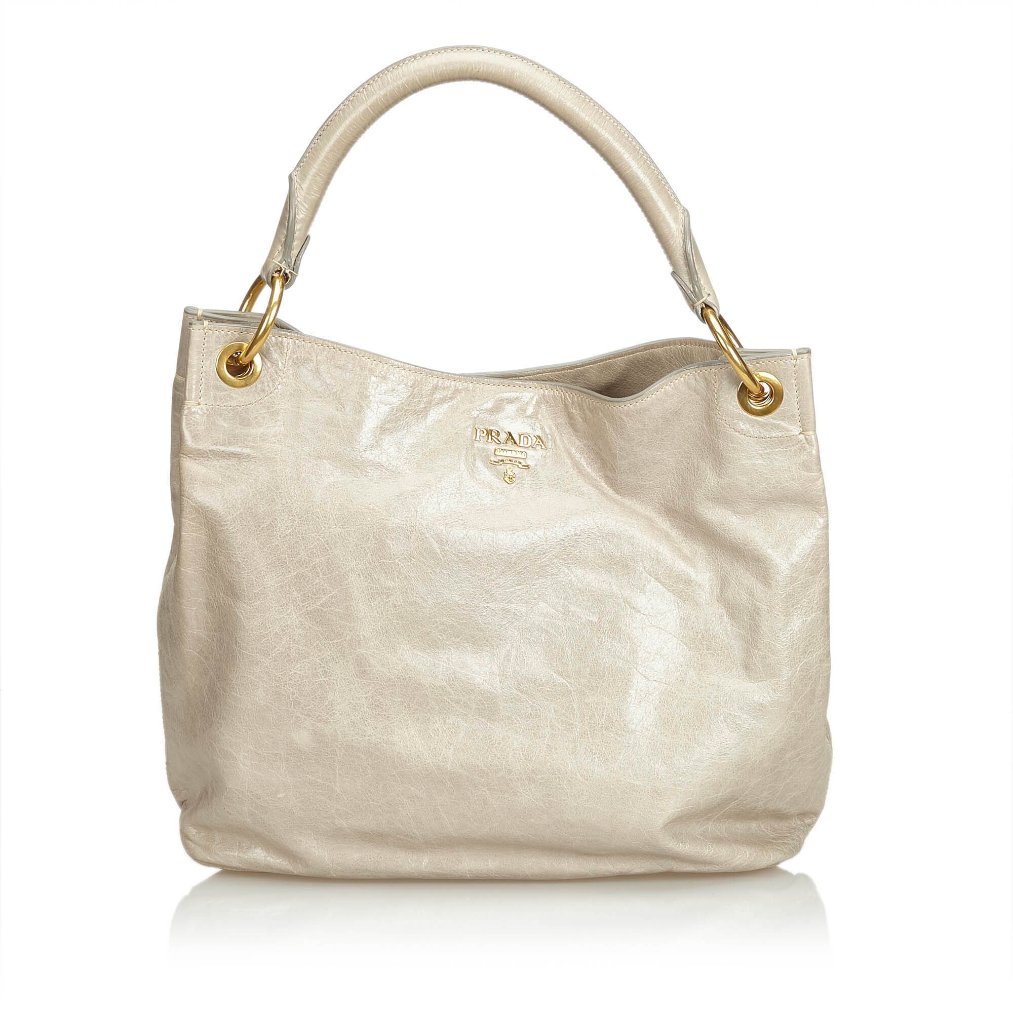 Prada Gray leather handbag - Harvey Nichols