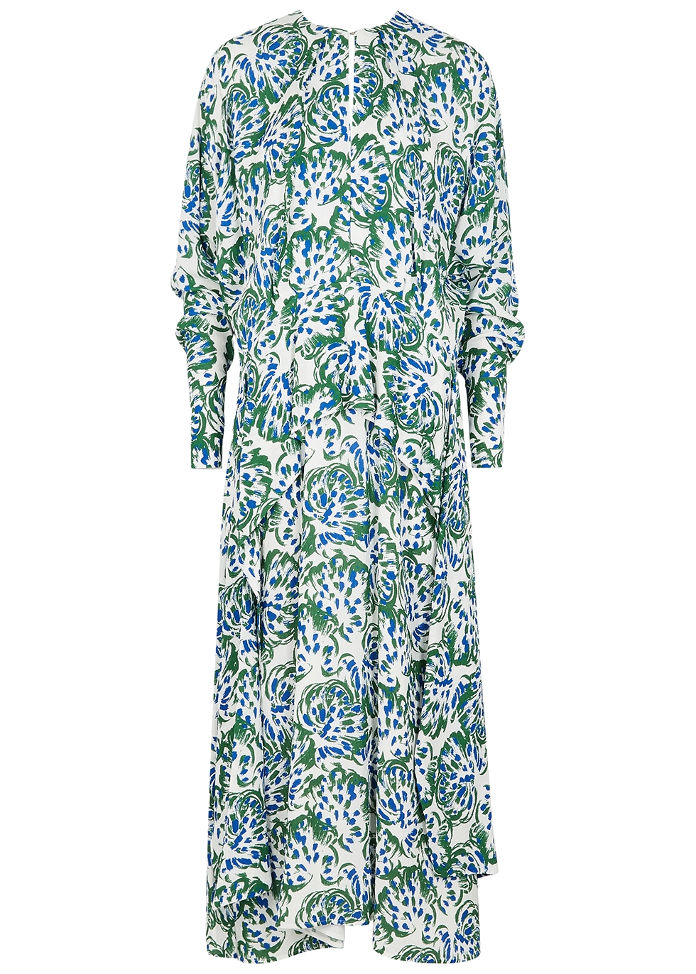 Victoria, Victoria Beckham White printed crepe dress - Harvey Nichols