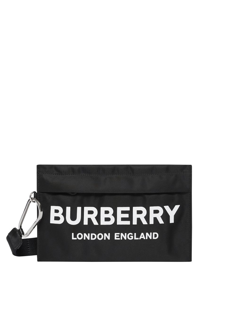 burberry logo print icon stripe nylon drawcord pouch