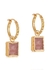 Rhodochrosite mini 18kt gold vermeil hoop earrings - Missoma