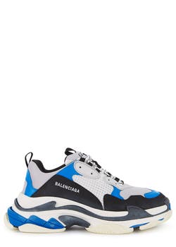 Balenciaga Black and Blue Track Sneakers 191342M23700907