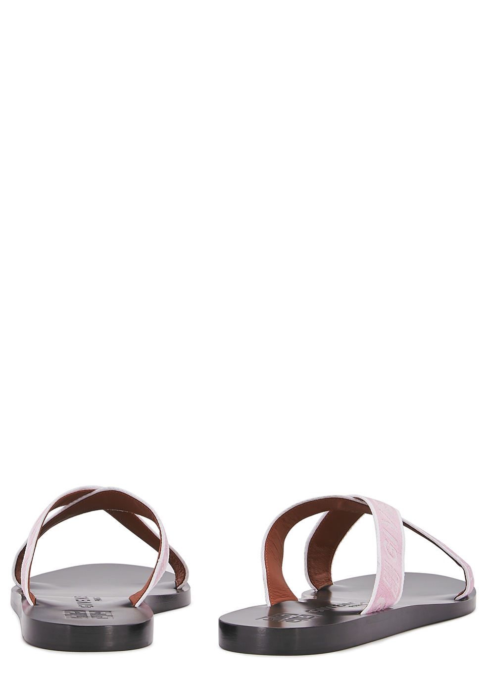 Givenchy Pink logo canvas sliders 