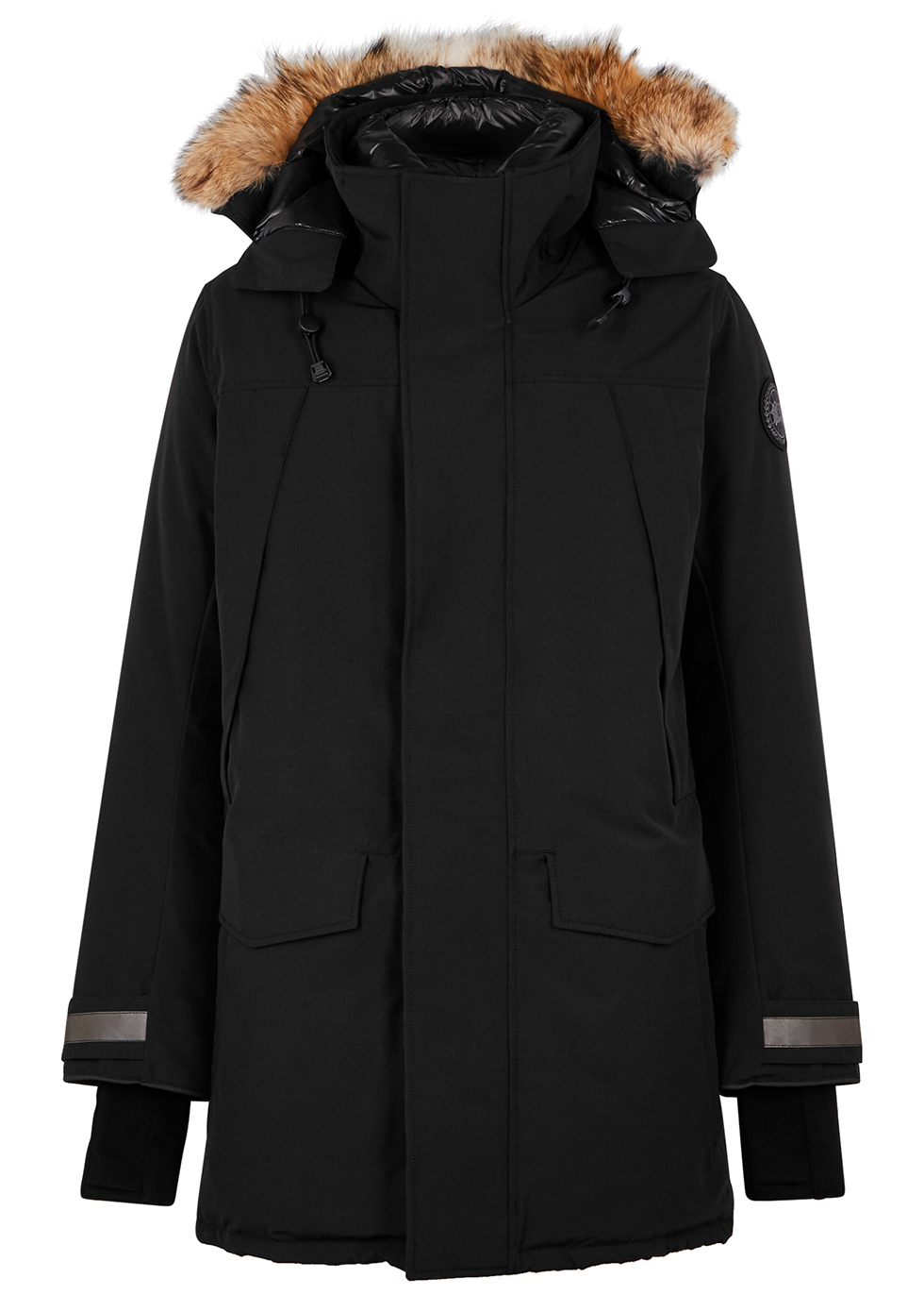 designer mens parka coats with fur hood