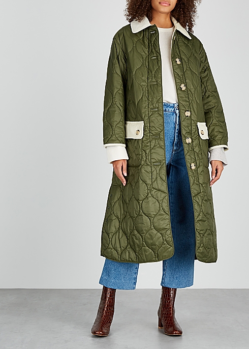 Annie army green quilted shell coat - BARBOUR X ALEXA CHUNG