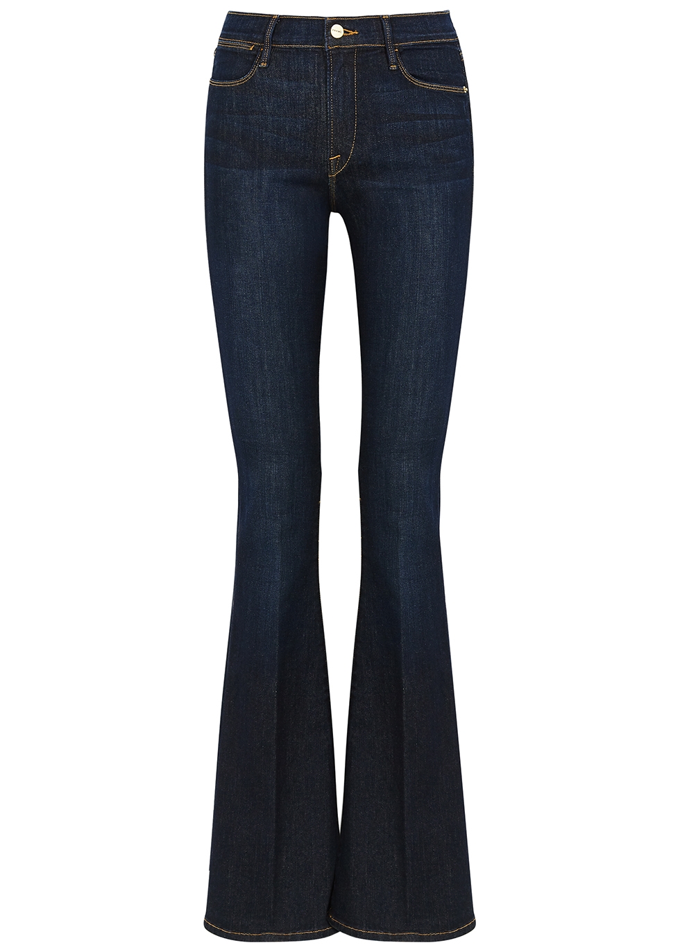 Le High Flare dark blue jeans