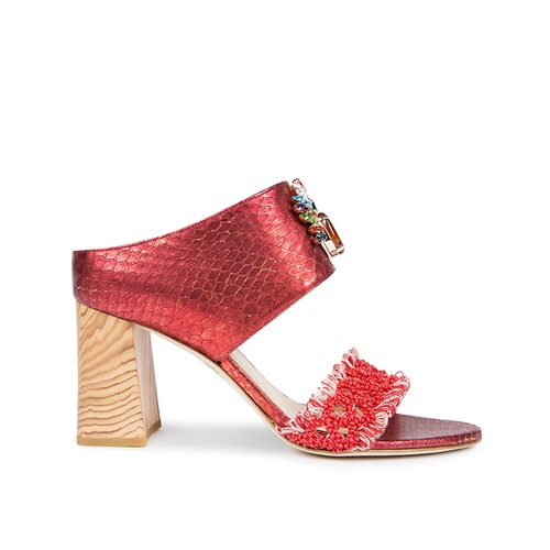 Nora Aÿtch Amazonia Red 90mm Mules