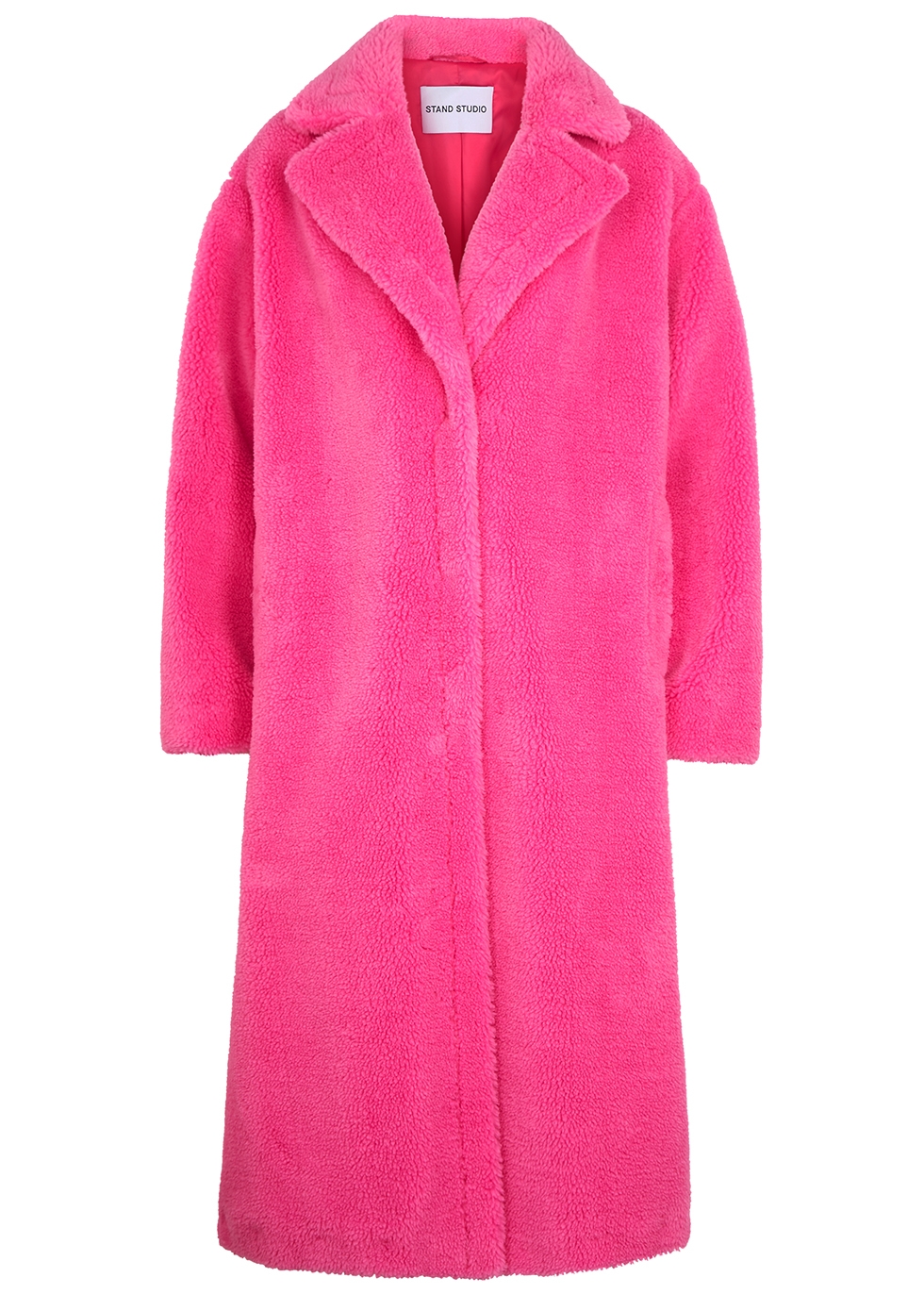 Stand Studio Maria pink faux shearling coat - Harvey Nichols