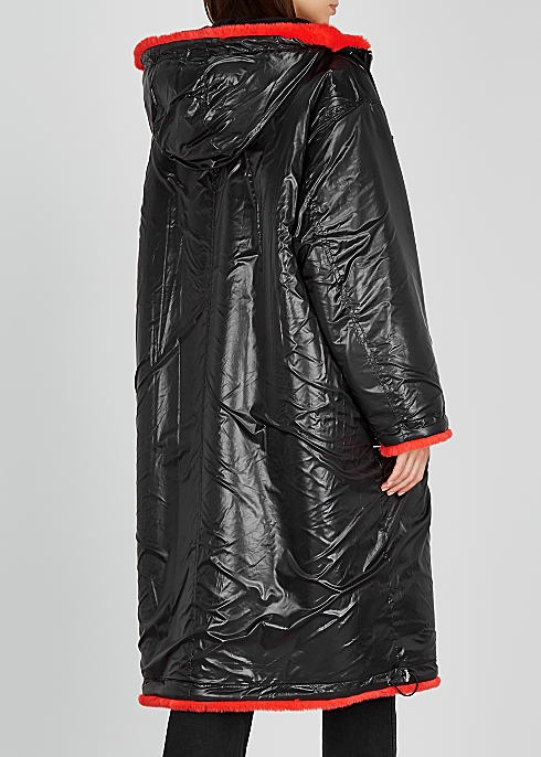 Claudia black reversible shell coat - Stand Studio