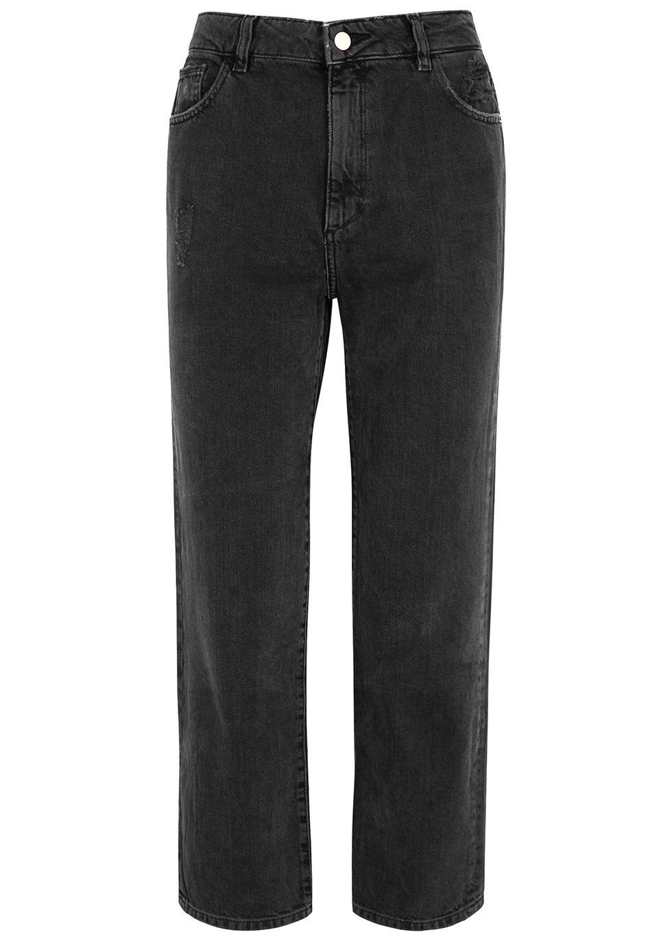 DL1961 X Marianna Hewitt Jerry black straight-leg jeans - Harvey Nichols