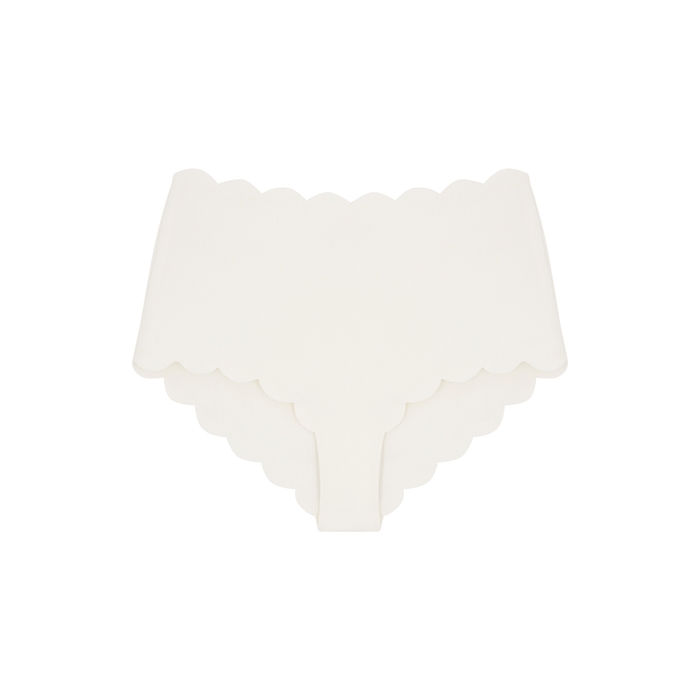 Marysia Santa Monica Scalloped Bikini Briefs In White