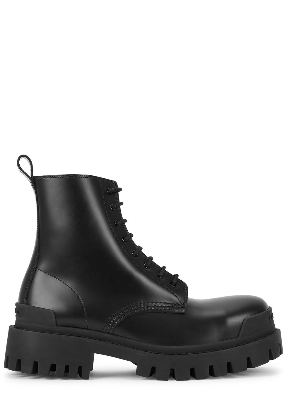 Balenciaga Strike 50 black leather ankle boots - Harvey Nichols