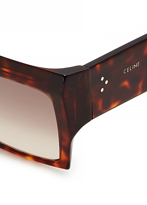 Tortoiseshell D-frame sunglasses - Celine