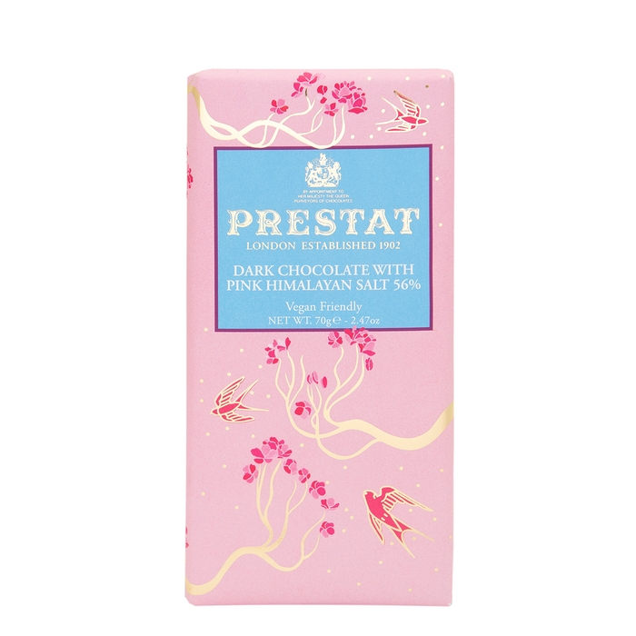 Prestat Dark Chocolate With Pink Himalayan Salt Bar 70g