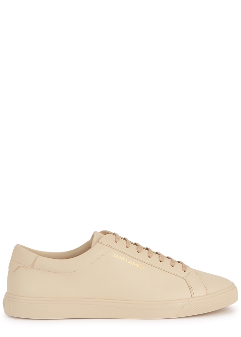 SAINT LAURENT ANDY SAND LEATHER SNEAKERS,3104115