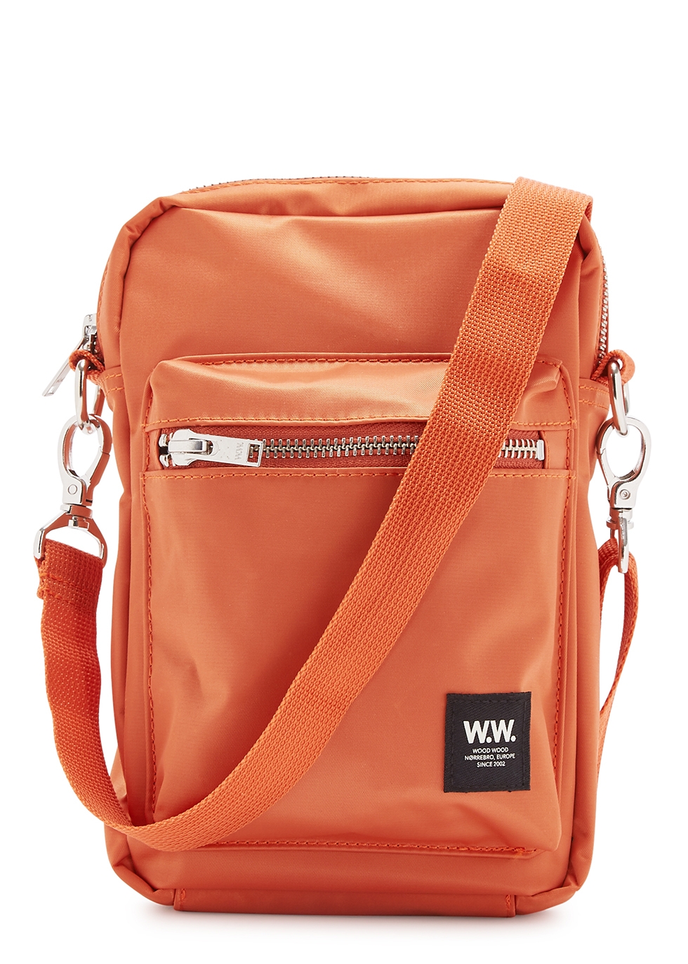 Rena orange nylon cross-body bag