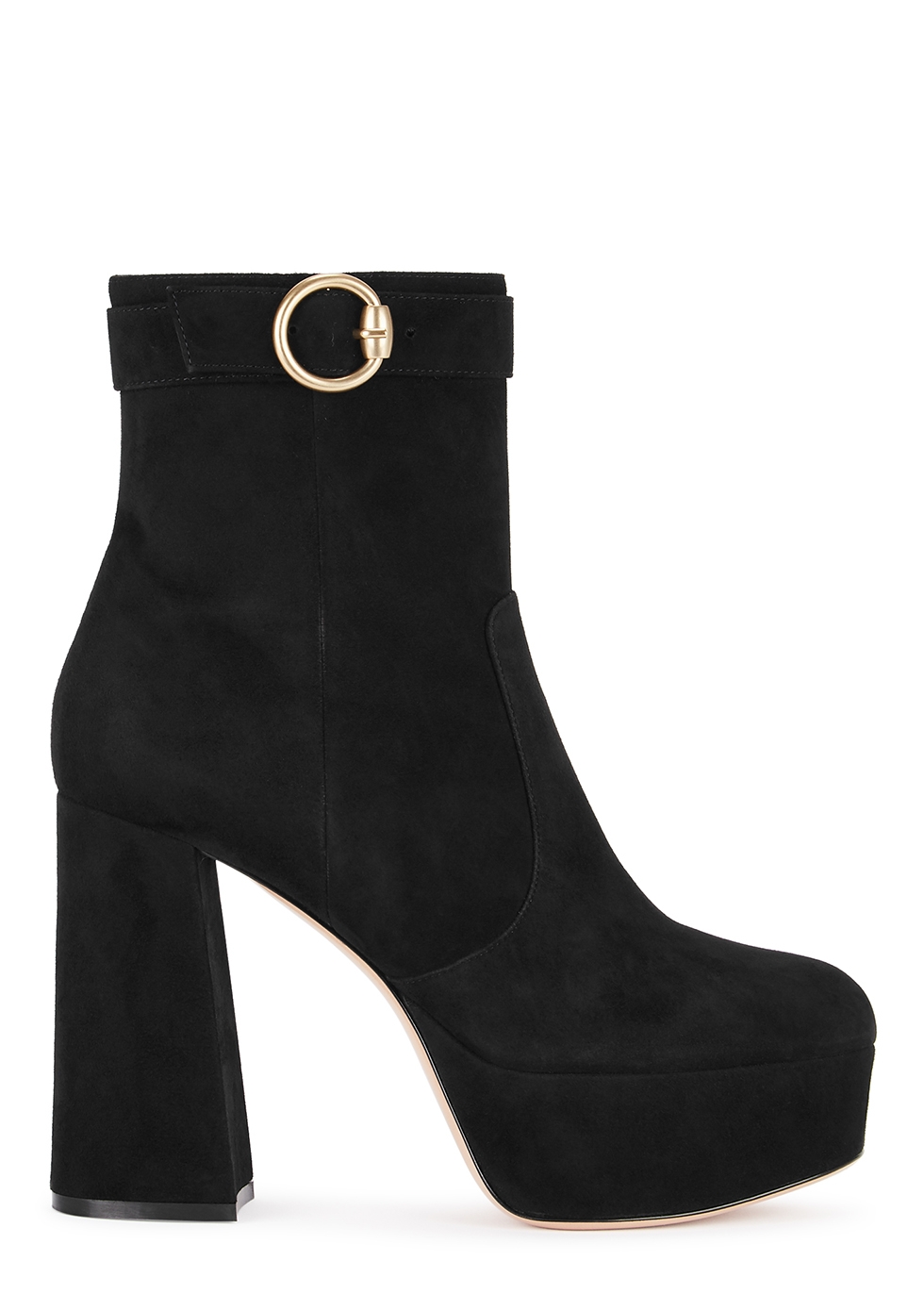 cheap black suede ankle boots